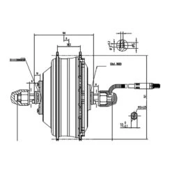 EBS V2 SGI-G Vorderradmotor 36V 250W -RadMeister Verkaufe SGI G Frontmotor Dimensionszeichnung F01 1280x1280