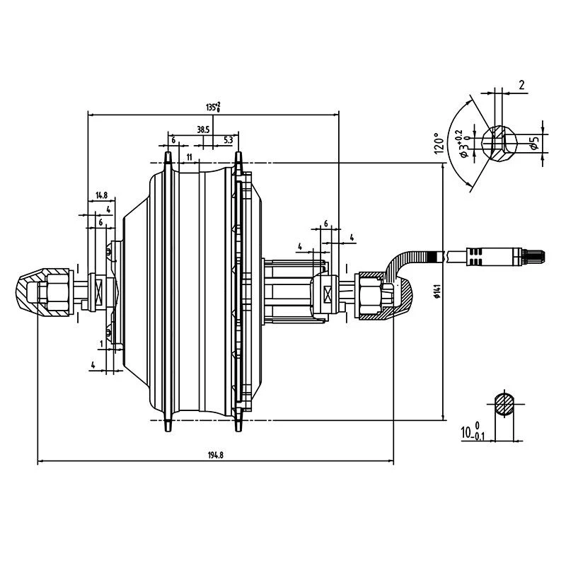 EBS V2 SGI-G Hinterradmotor 36V 250W 7 EBS V2 SGI-G Hinterradmotor 36V 250W – Bild 5