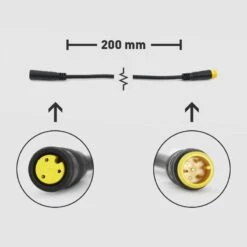 Bafang Verlängerungskabel 3-polig Mit Gelbem Higo Mini-B Stecker
